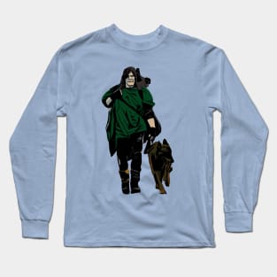 daryl dixen and dog Long Sleeve T-Shirt